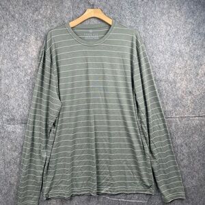 Free Fly‎ Shirt Men's 2XL Performance Bamboo Green Striped Casual